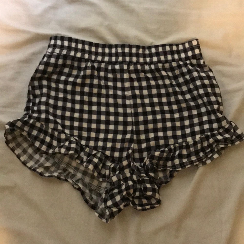 flowy  gingham shorts